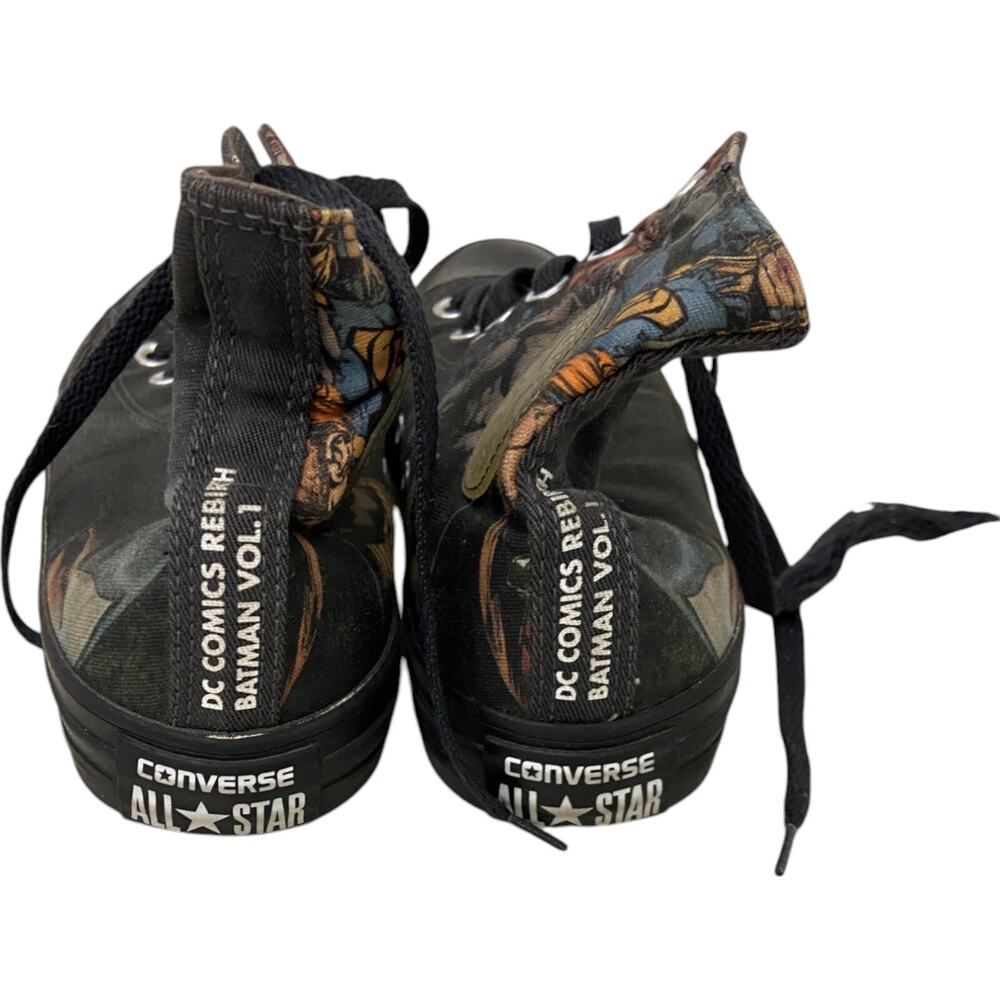 Converse DC Comics High Top Rebirth Canvas Sneakers Unisex 6M/8W Black Batman - Picture 7 of 12